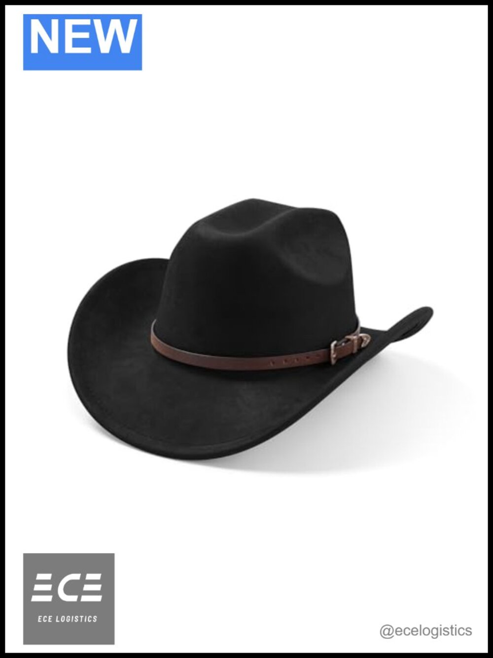 Women Men Wide Brim Felt Suede Cowboy Hat Adjustable Western Outdoor